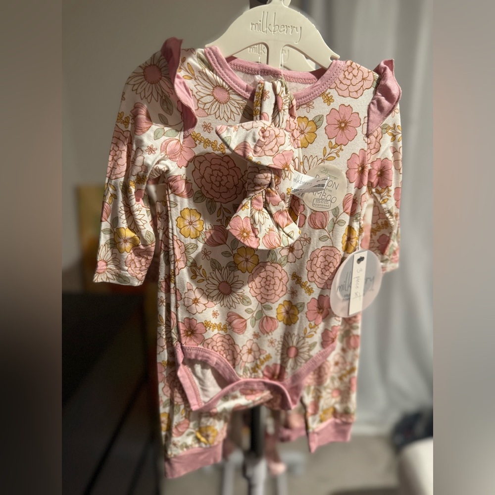 Milkberry Bamboo Floral Set